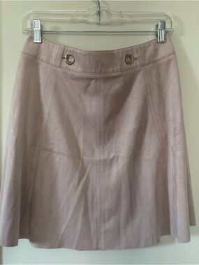 FAUX SUEDE Pink Skirt